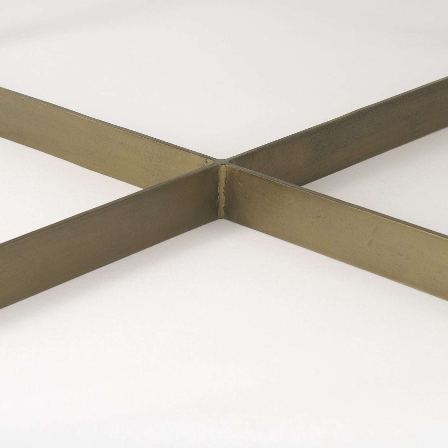 34" Beige Wood and Metal Square Coffee Table-7
