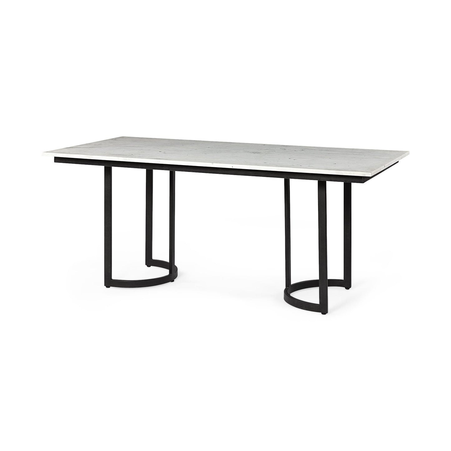 71" White And Black Dining Table-1