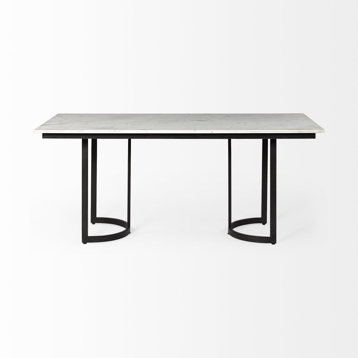 71" White And Black Dining Table-2