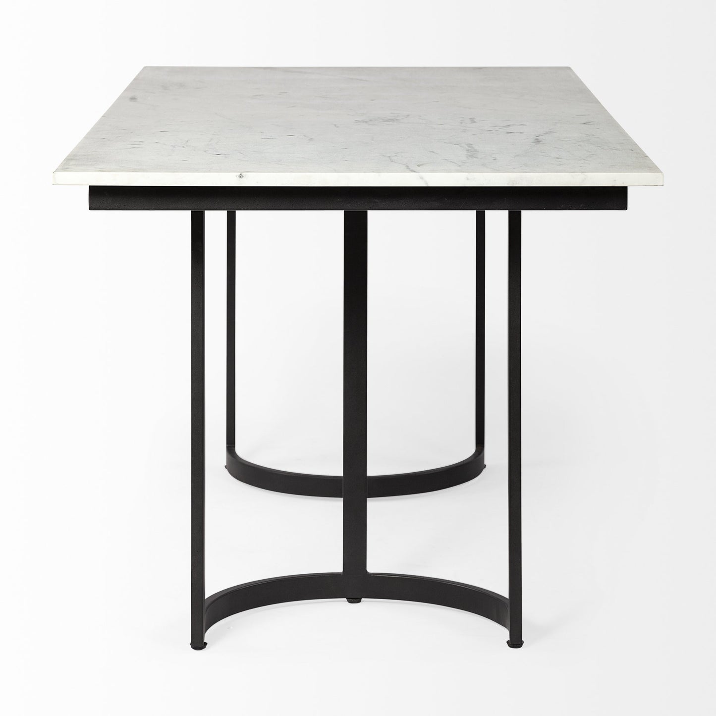71" White And Black Dining Table-3