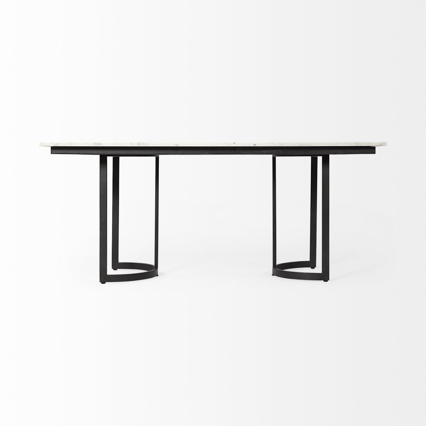 71" White And Black Dining Table-4