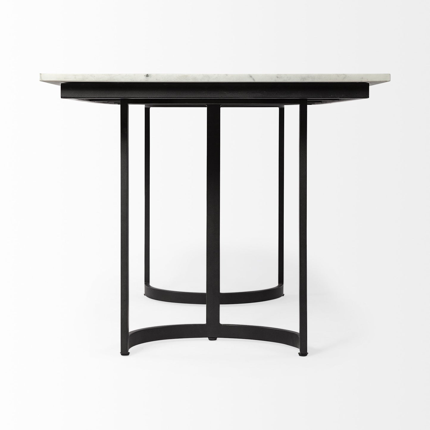 71" White And Black Dining Table-5