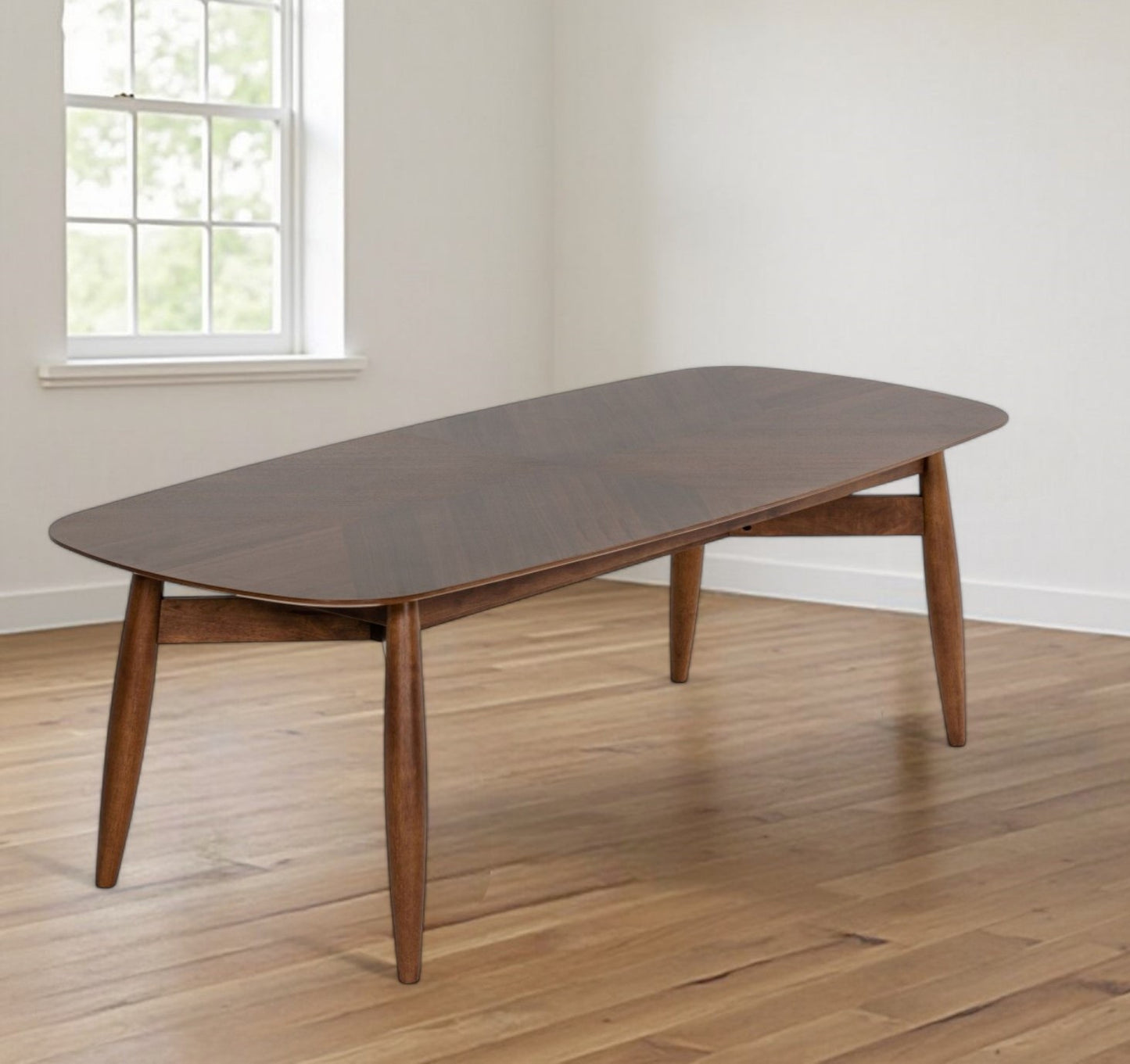 95" Brown Solid Wood Dining Table-0
