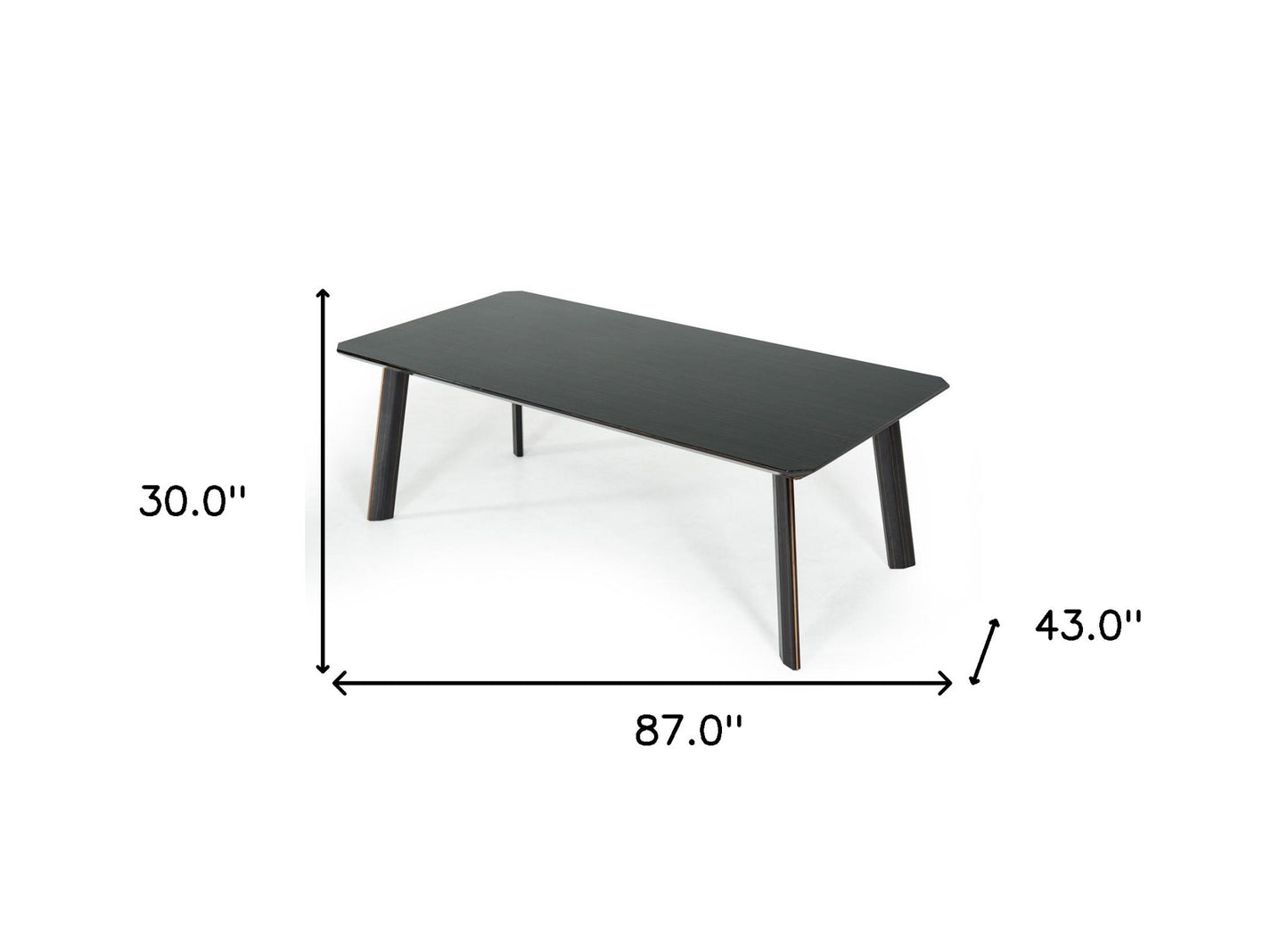 87" Ebony Dining Table-5
