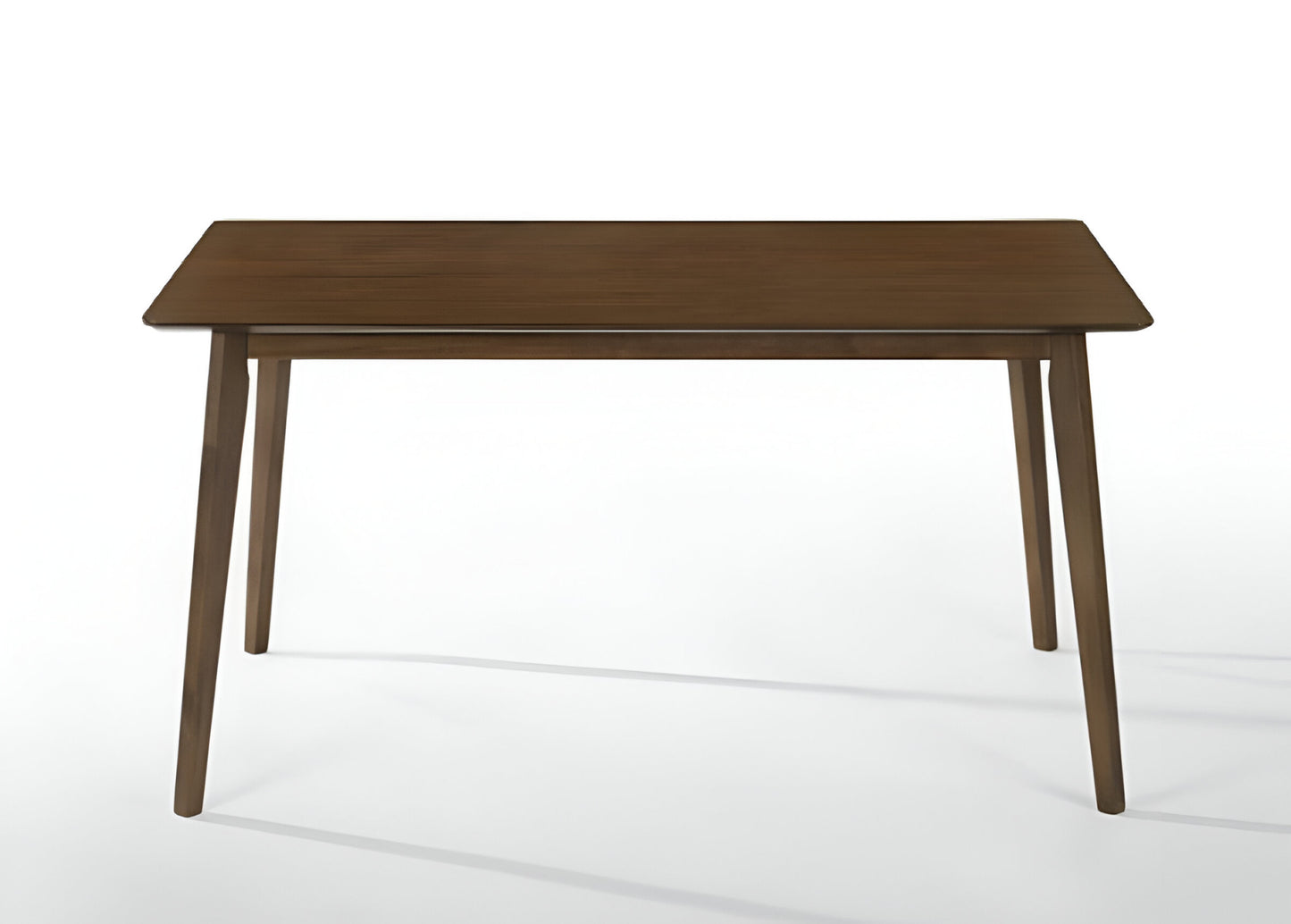 59" Brown Solid Wood Dining Table-1
