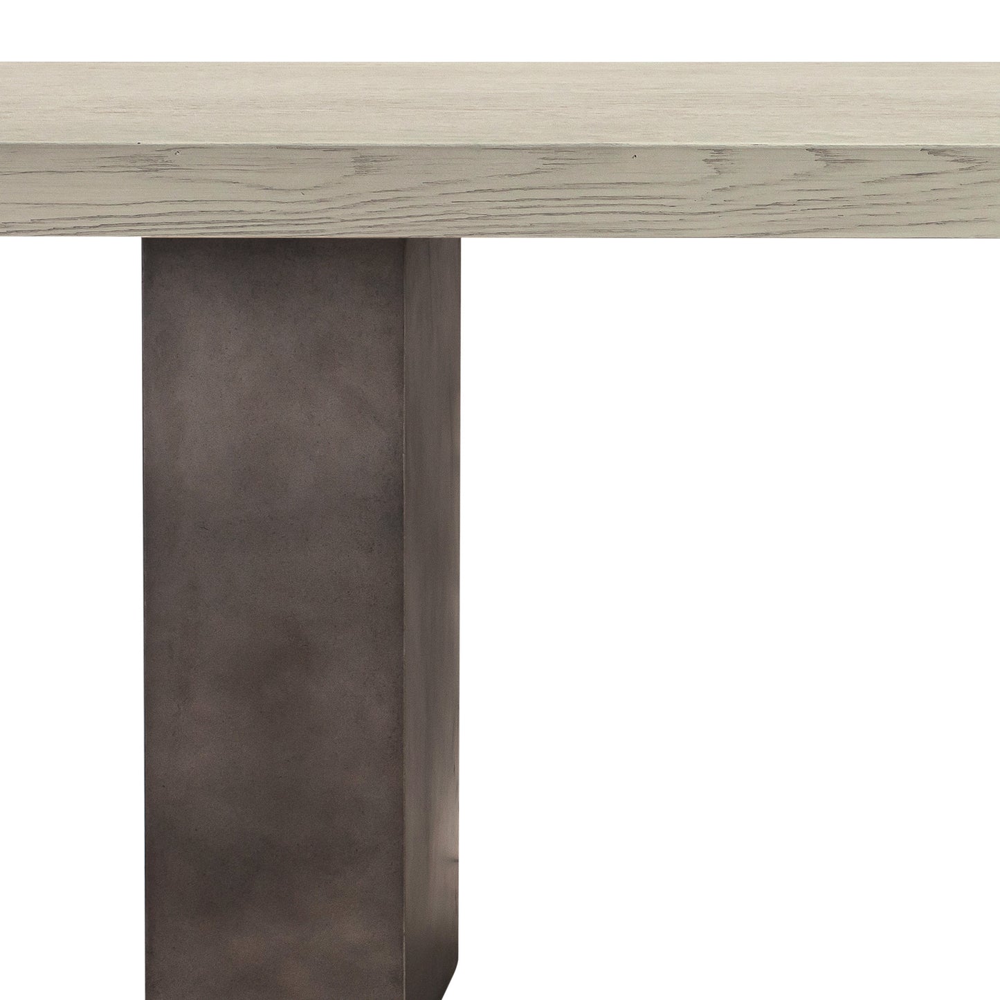 24" Gray And Dark Gray Solid Wood And Concrete Coffee Table-5