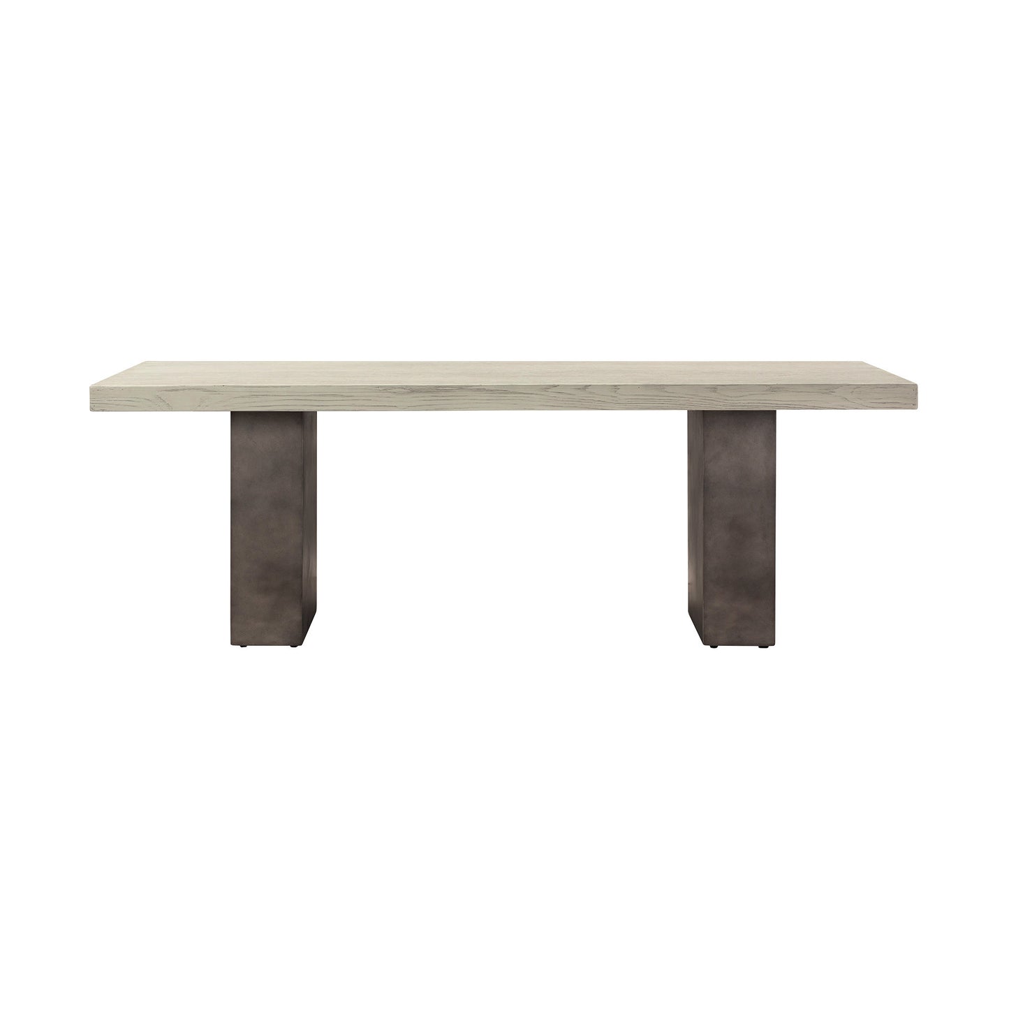 24" Gray And Dark Gray Solid Wood And Concrete Coffee Table-4