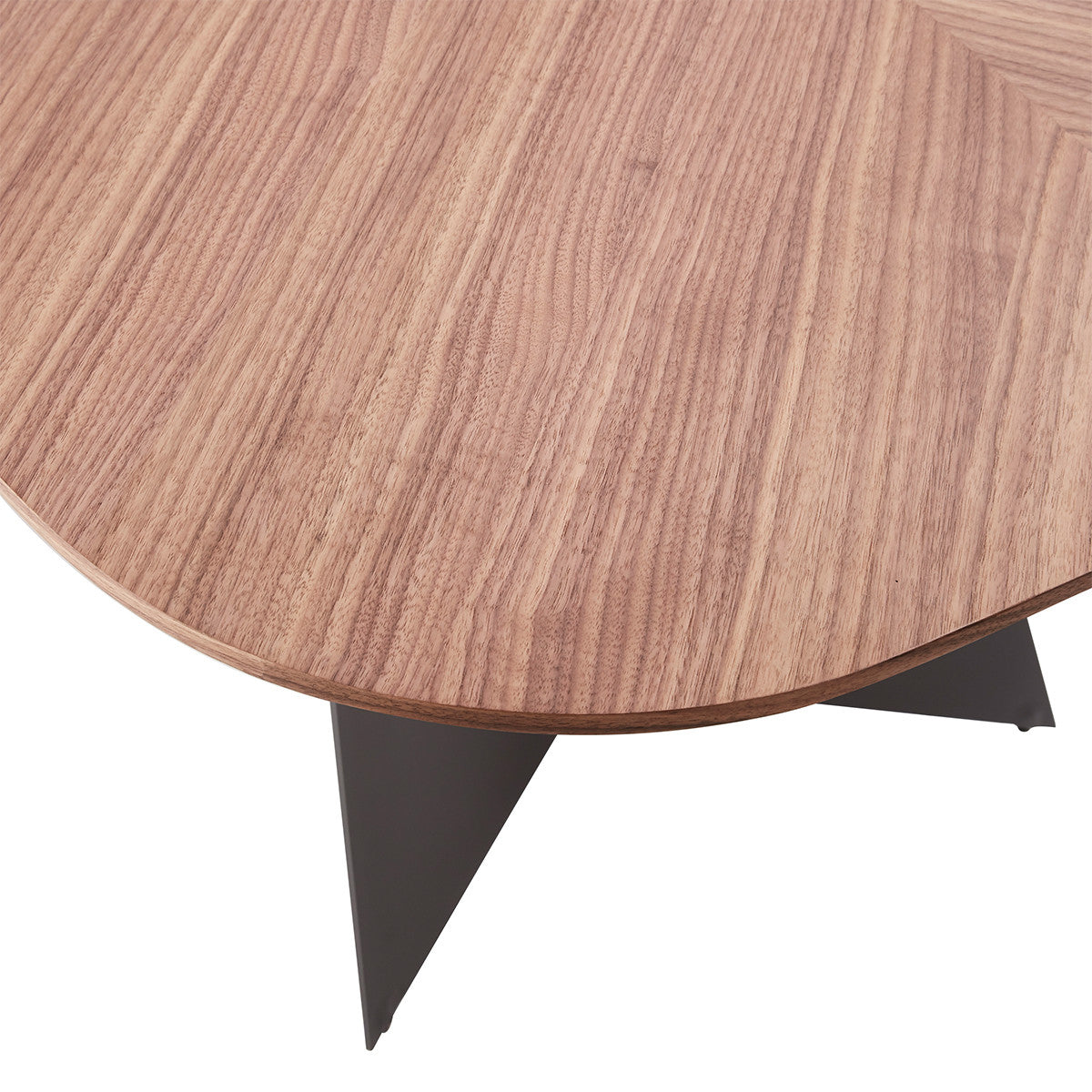 79" Brown and Black Wood And Steel Double Pedestal Base Dining Table-6