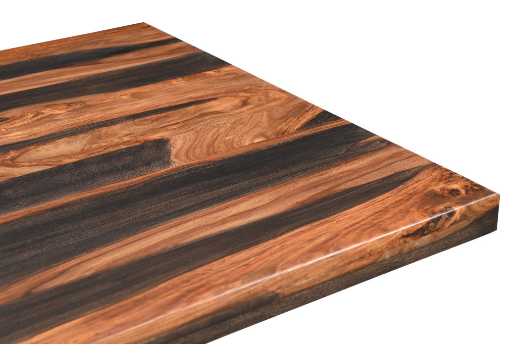 75" Brown Solid Wood Pedestal Base Dining Table-3