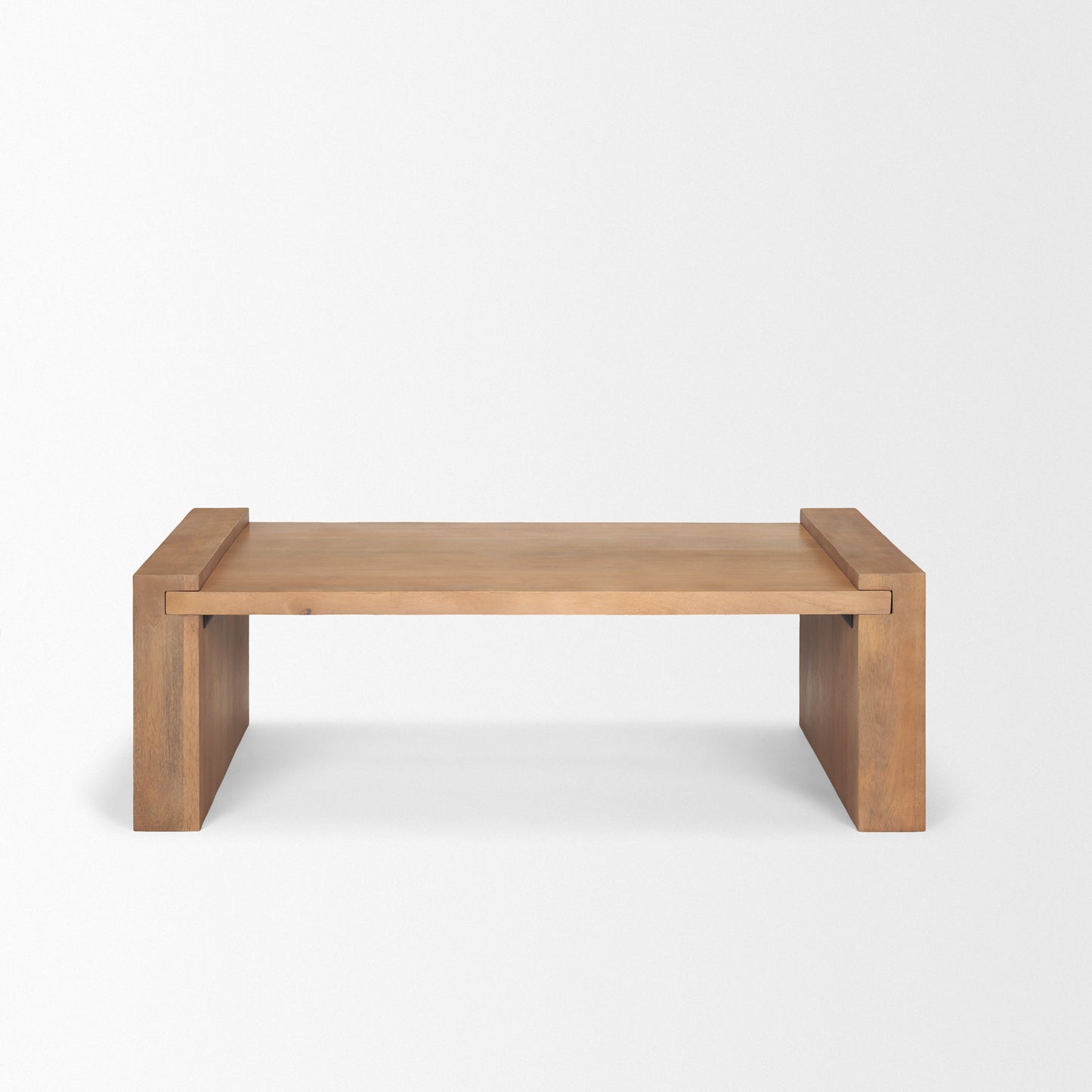 48" Natural Solid Wood Sled Coffee Table-2