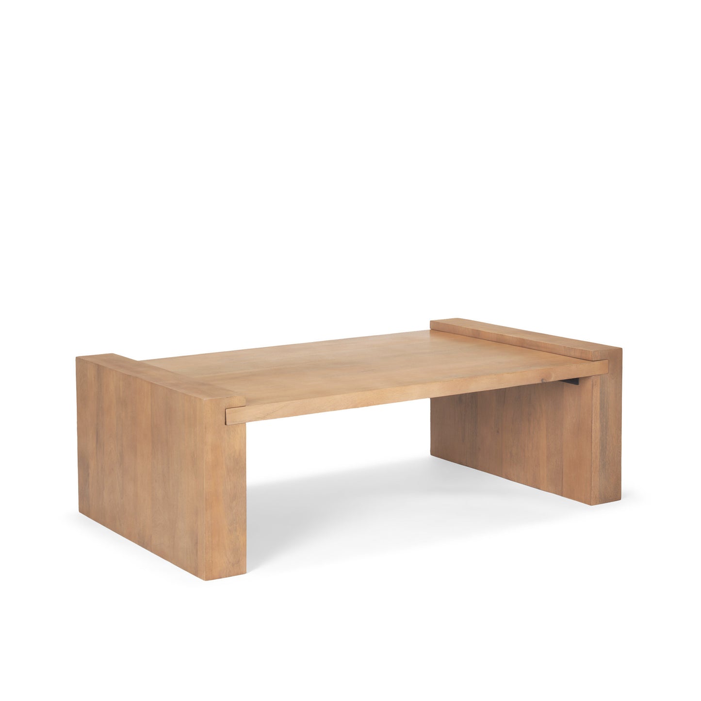48" Natural Solid Wood Sled Coffee Table-7