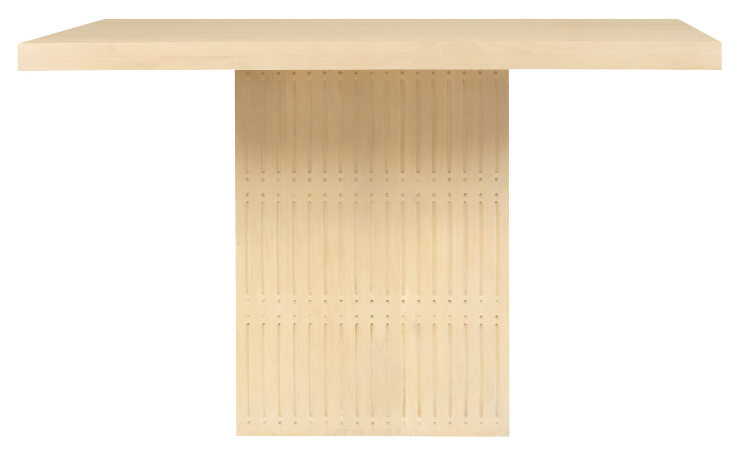 48" Natural Solid Wood Pedestal Base Square Dining Table-1