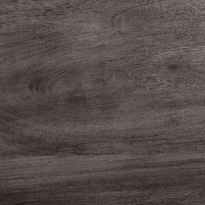 60" Gray Rounded Solid Wood Pedestal Base Dining Table-4