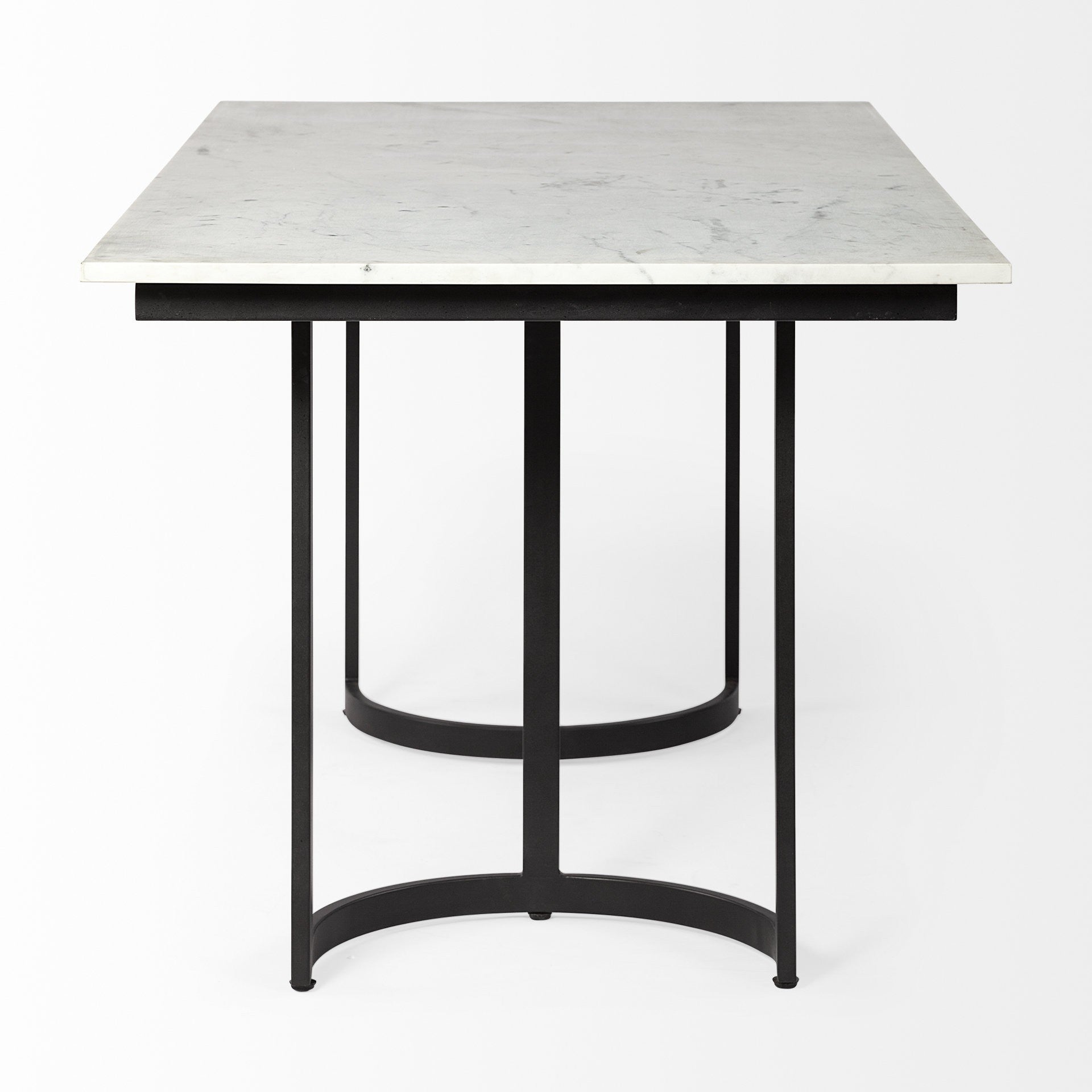71" White And Black Dining Table-3
