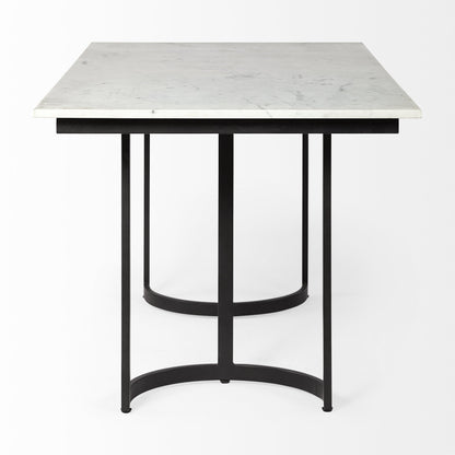 71" White And Black Dining Table-3