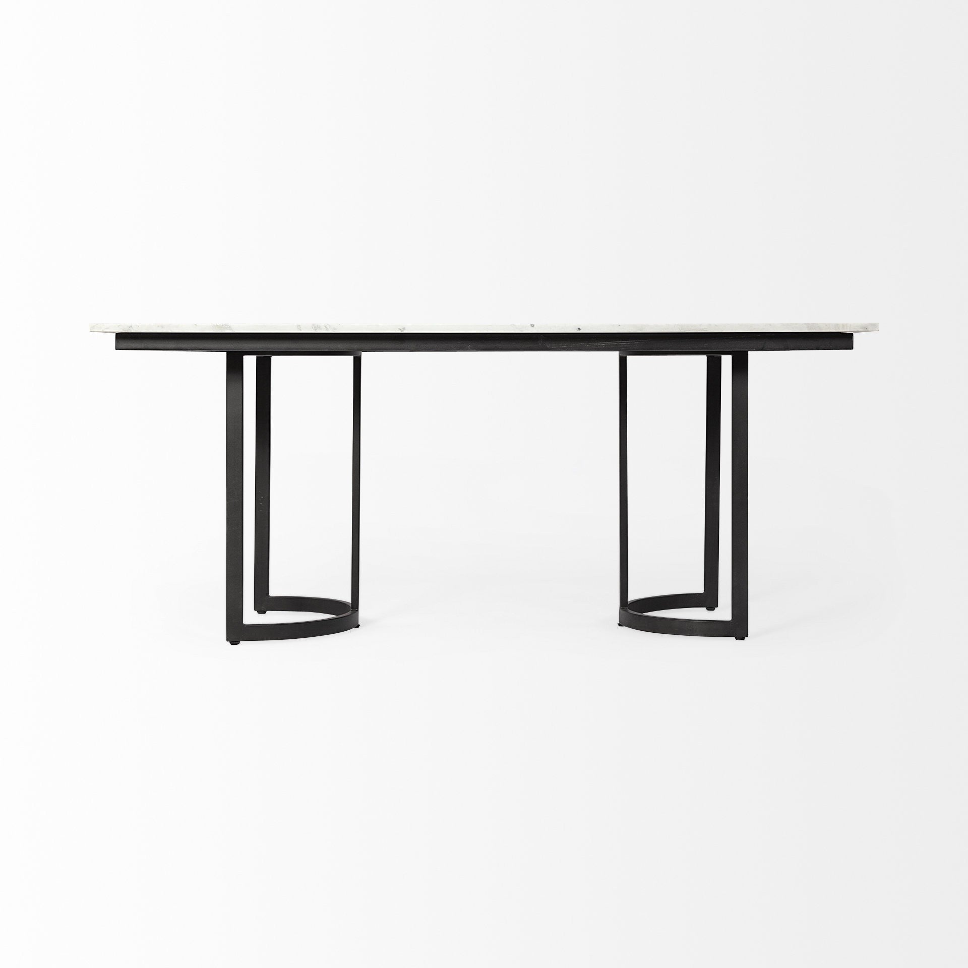 71" White And Black Dining Table-4