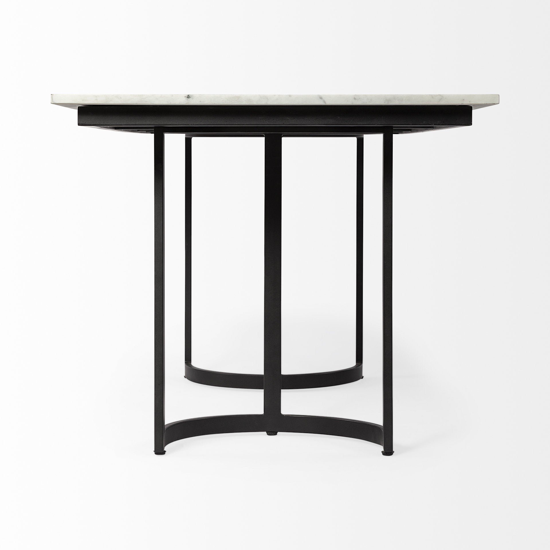 71" White And Black Dining Table-5