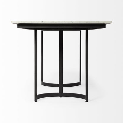 71" White And Black Dining Table-5