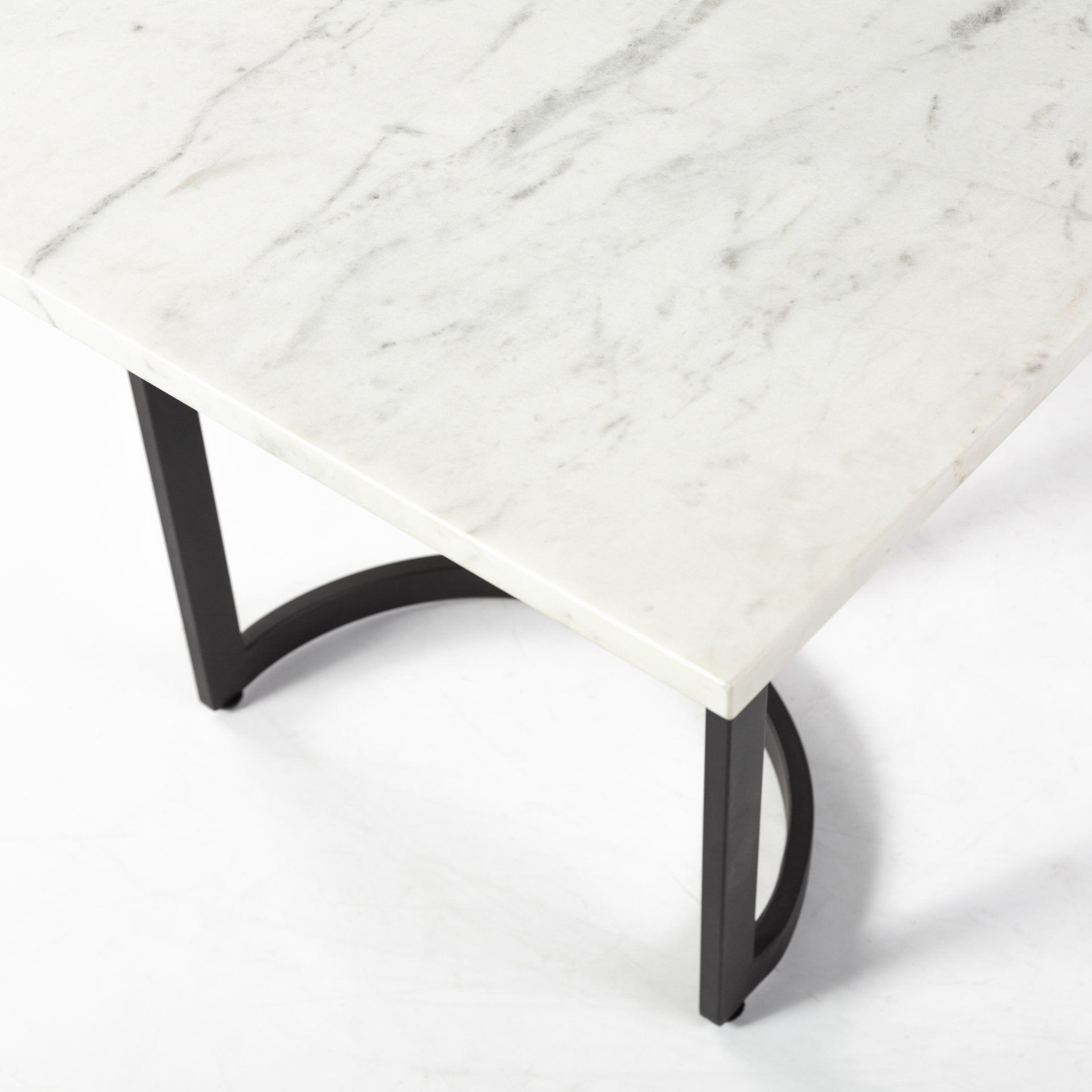 71" White And Black Dining Table-7