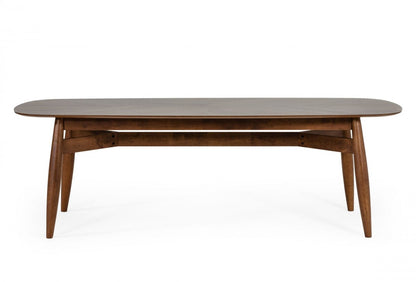 95" Brown Solid Wood Dining Table-2