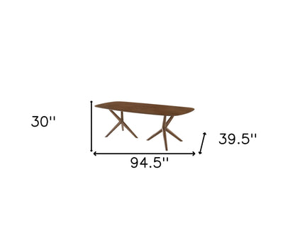 95" Brown Solid Manufactured Wood Dining Table-3