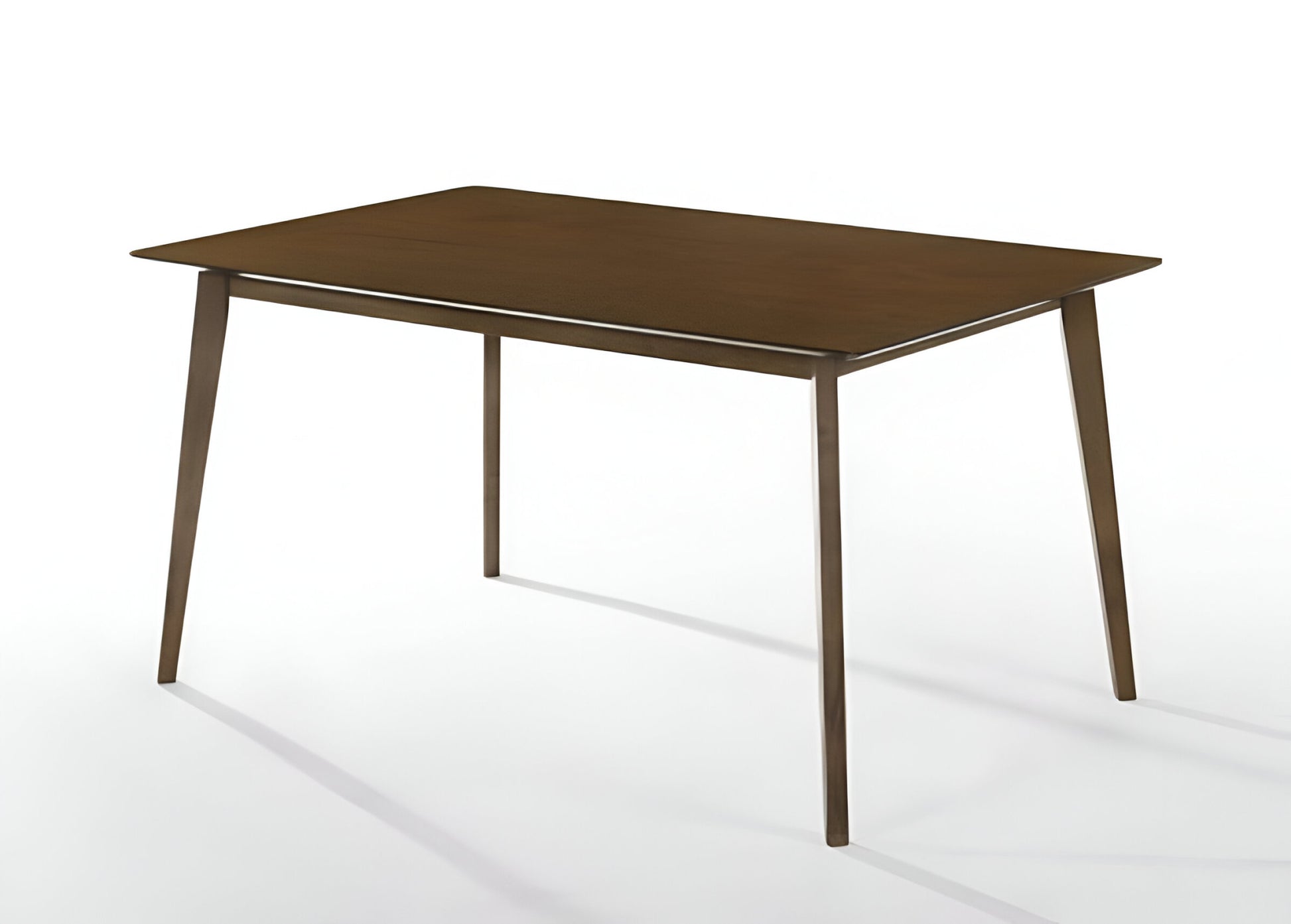 59" Brown Solid Wood Dining Table-2