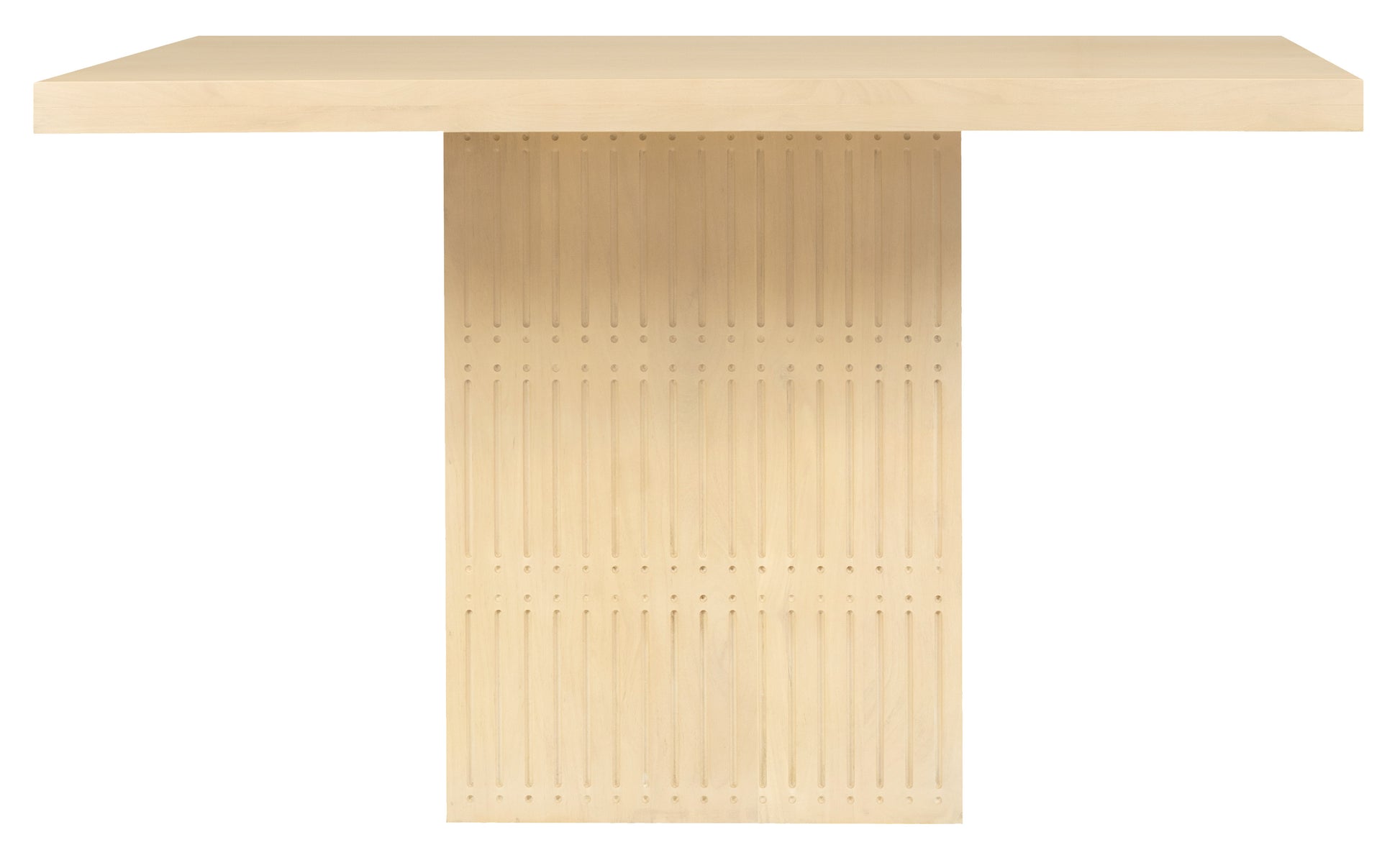 48" Natural Solid Wood Pedestal Base Square Dining Table-1