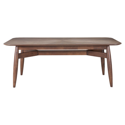 78" Espresso Solid Wood Dining Table-3