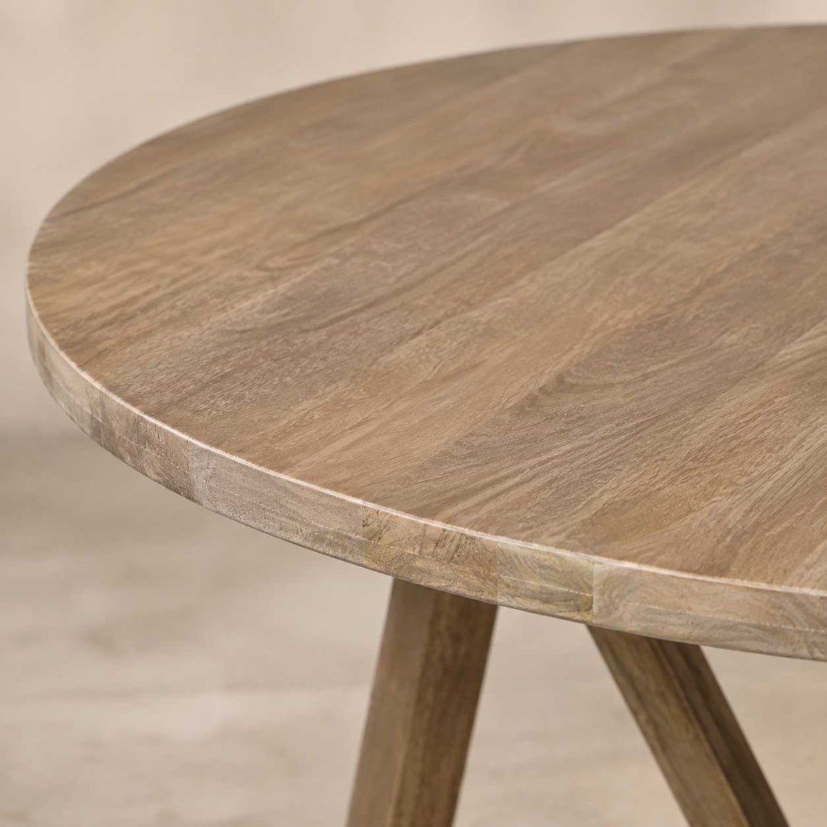 Hollis 60" Round Dining Table, Brown
