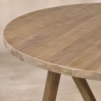 Hollis 60" Round Dining Table, Brown