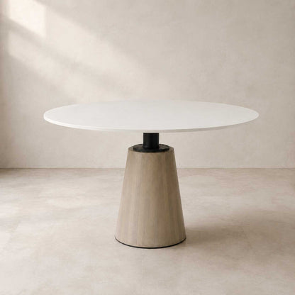 Marlow 48" Round Marble Dining Table, White