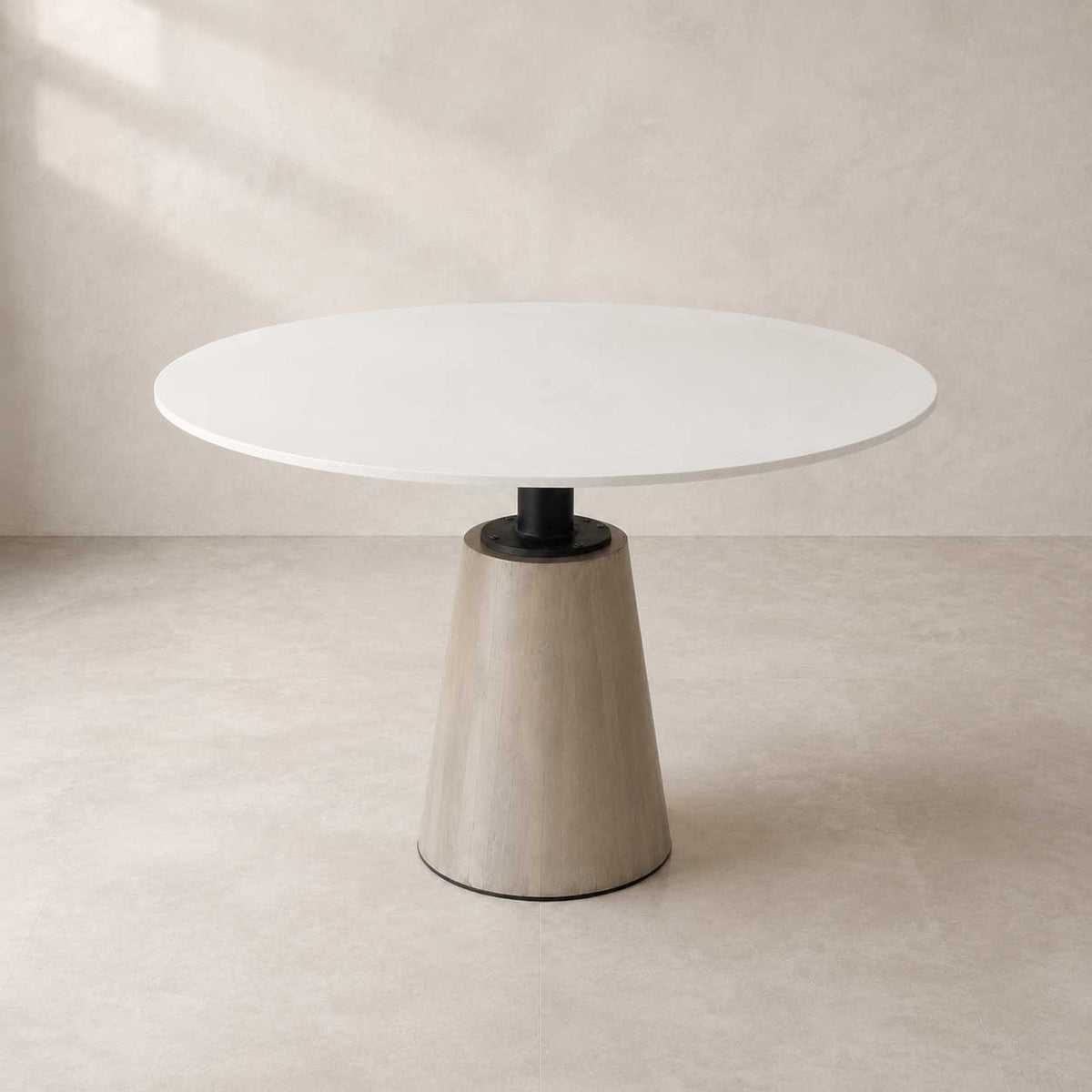 Marlow 48" Round Marble Dining Table, White