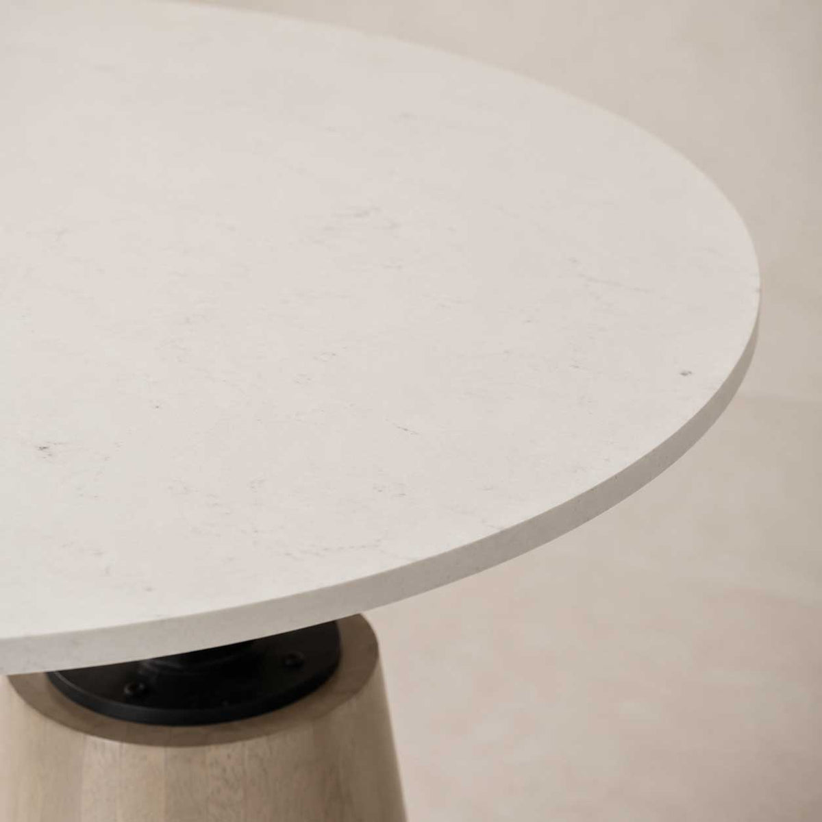 Marlow 48" Round Marble Dining Table, White
