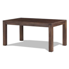 63'' Solid Pine Dining Table – Rustic Brown Farmhouse Style, Seats 6